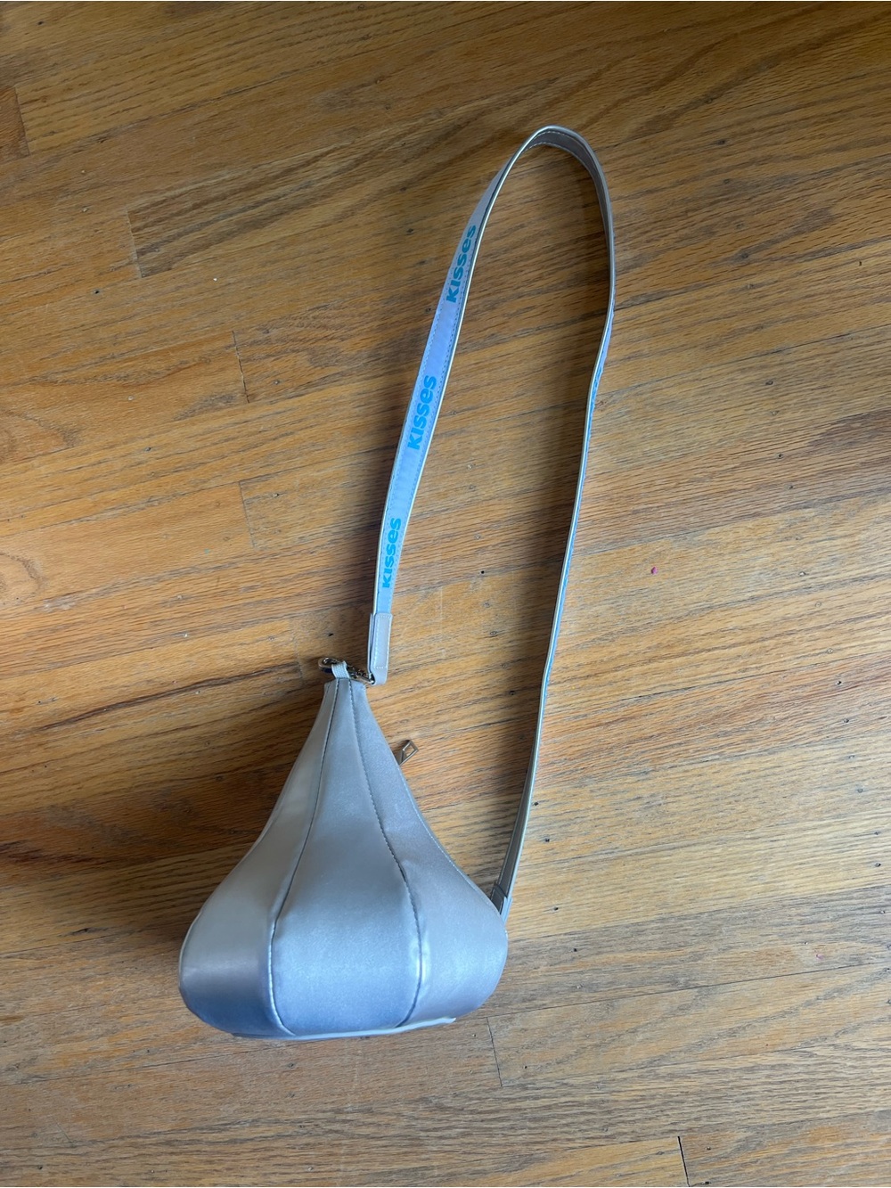 Hershey Kiss Silver Crossbody Bag - Sleek Silver Shoulder Purse